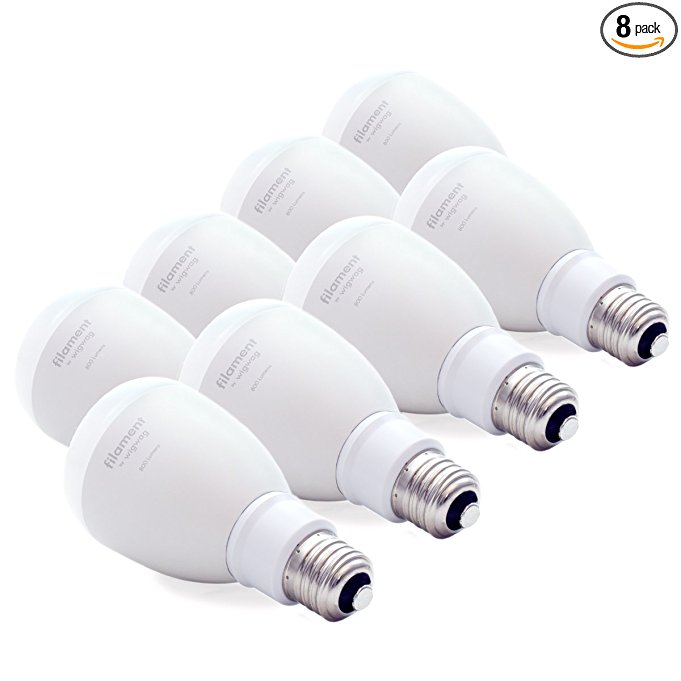 Filament Expansion Smart LED Light Bulb for WigWag Relay, Adjustable Warm to Cool Whites, Multicolor, Dimmable (Pack of 8)