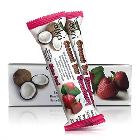 Oskri Strawberry Coconut Bars - 53g - 21 Pack