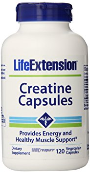 Life Extension Creatine Vegetarian Capsules, 120 Count