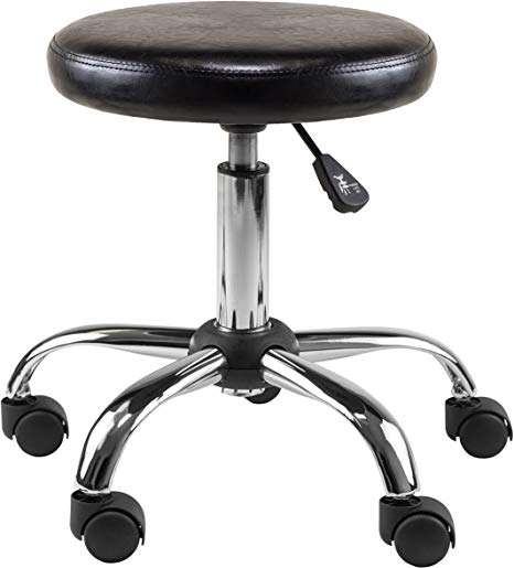 Winsome Wood Clark Round Cushion Swivel Stool with Adjustable Height