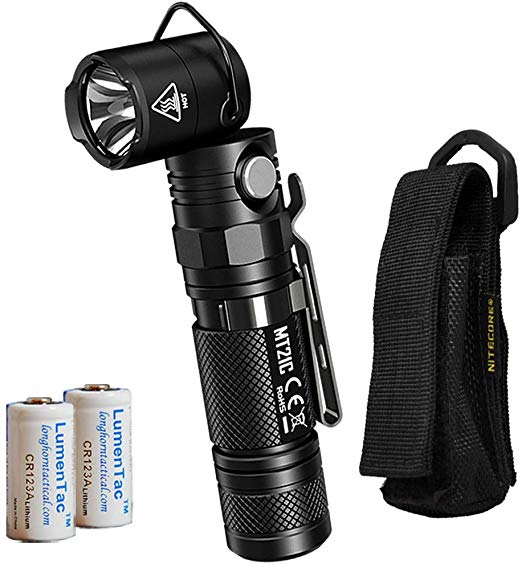 NITECORE MT21C 1000 Lumen 90 Degree Tiltable Head Multifunction LED Flashlight with LumenTac Batteries for Work and Everyday Carry