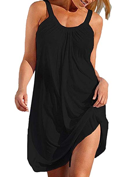 Bluetime Women's Beach Bathing Suit Swimsuit Cover Ups Swimwear Summer Halter Dress