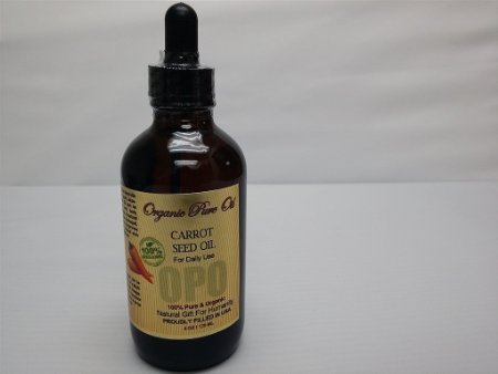 Carrot Seed Oil - Organic - For Skin - For Hair- Pure - Natural -4 oz- Extra Virgin - Cold Pressed - Premium Pharmaceutical Grade