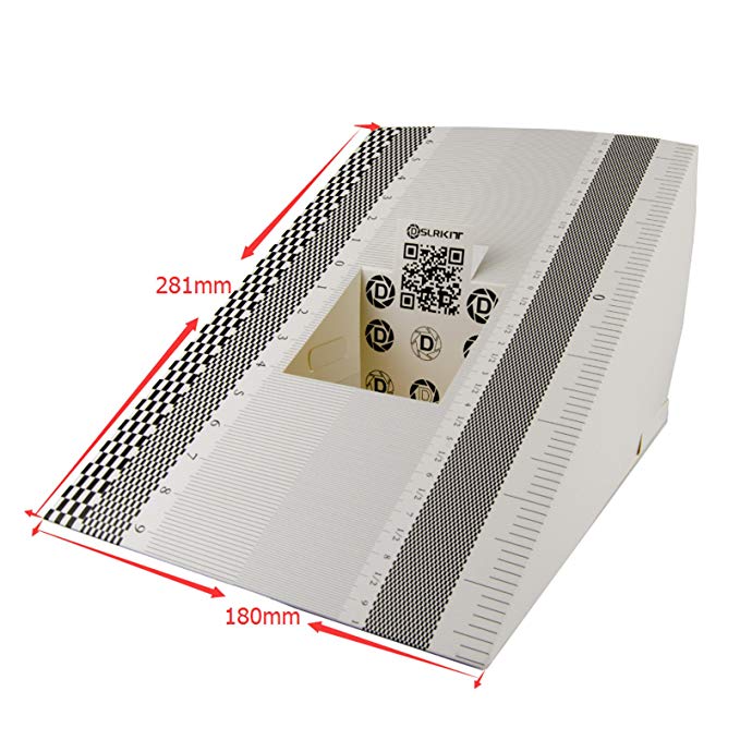 DSLRKIT 28X18cm Lens Focus Calibration Tool Alignment Ruler Folding Card (pack of 2)