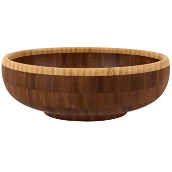 Totally Bamboo Classic Large Bamboo Serving Bowl, 12" x 12" x 4-1/2"