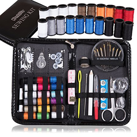 Professional Sewing Kit - Over 95 Items; Travel Sewing Kit