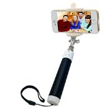 Selfie Stick Bluetooth Monopod - Solo Stick Premium - Built-in Bluetooth Remote Shutter Button - Perfect Bluetooth Selfie Stick for iPhone 6S Plus Samsung Galaxy S5 Note 4 Android and All Other Phone Models Black and Black