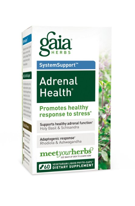 Gaia Herbs Adrenal Health Liquid Phyto-Capsules 60 Count