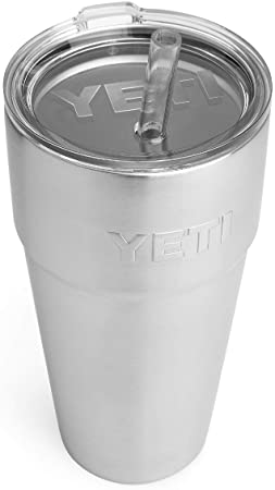 YETI Rambler 26 oz Straw Cup, Vacuum Insulated, Stainless Steel with Straw Lid, Stainless