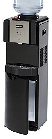 Hamilton Beach TL-5-4A Top Loading Water Dispenser with Storage Cabinet, Hot and Cold Temperatures, Black