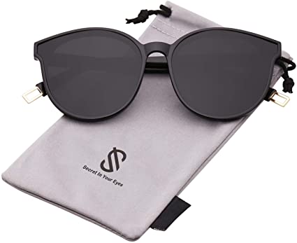 SOJOS Fashion Round Sunglasses for Women Men Oversized Vintage Shades SJ2057