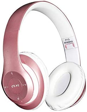 Bluetooth Headphones Wireless Headpohones Clear, Good HeadGear Wireless 4.1 Headphones Metolic Pink