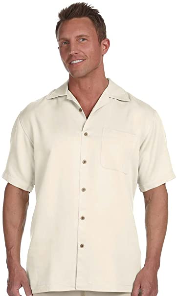 Harriton Men's Bahama Cord Camp Shirt