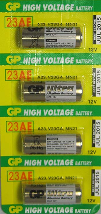 4 GP 23AE 12V Alkaline Batteries