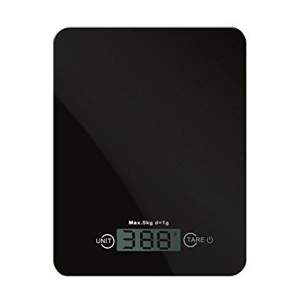 TechRise Kitchen Scale, Professional Digital Food Scale Kitchen Scale Postal Scale With Stainless Steel Platform and Large LCD Display Up to 5KG(11LB)