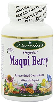 Paradise Herbs Maqui Super Vegetarian Capsules, Berry, 60 Count