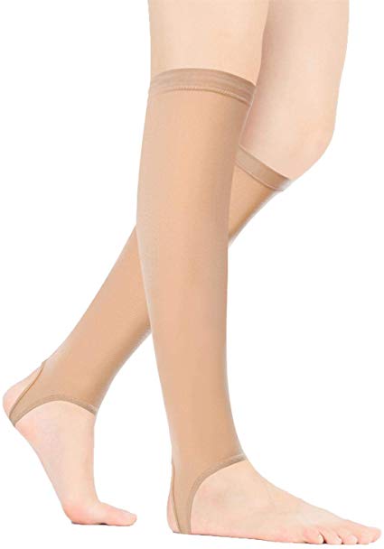 Calf Compression Sleeve Socks for Women and Men, 15-20mmHg Leg Slim Tights Shaper Wraps for Varicose Veins Calf Support