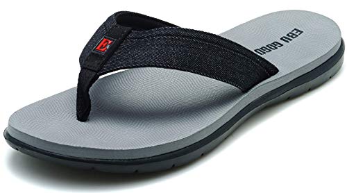 Ebu GoGo Mens Flip Flops Thong Sandals for Men Light Weight Beach Slippers