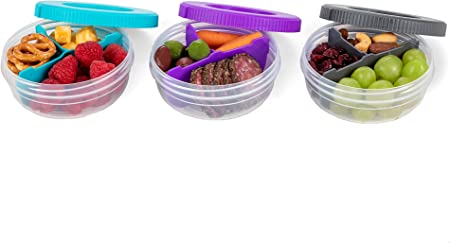 Snaplock 3 Piece, On-The-Go, Leak-Resistant 5 Ounce Snack Container Set