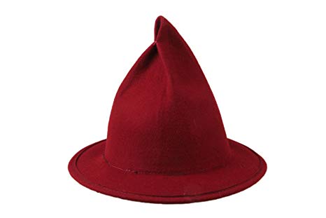 Dantiya Women's Wool Felt Candy Colored Sharp Pointed Witch Hat