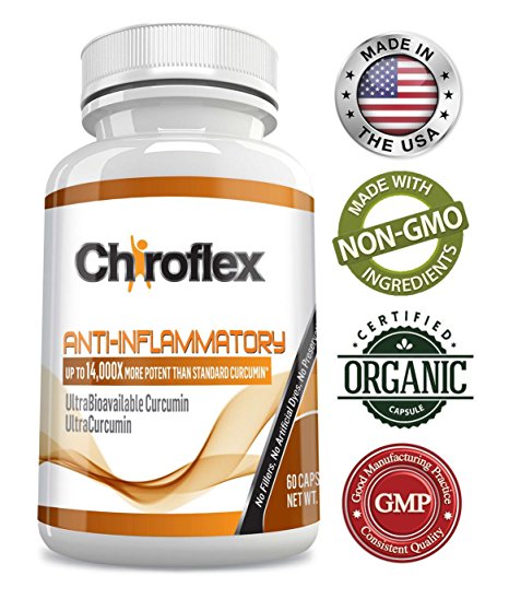 ChiroFlex 120ct: Clinical Strength Curcumin Anti-Inflammatory