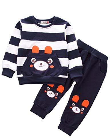 Ancia 2017 Baby Boys Kids 2 Pieces Fall Clothing Set T-Shirt Pants Outfits