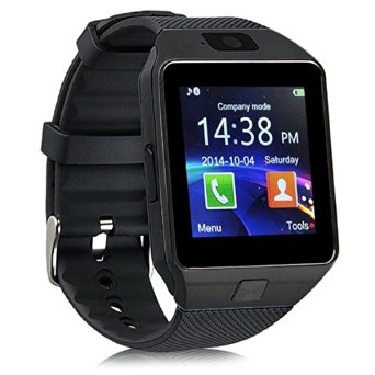 Aipker Touch Screen Bluetooth SmartWatch Phone with Camera SIM TF Card Slot Compatible All Android Smart Phones (Black)