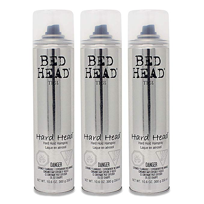 Tigi Bed Head Hard Head Spray 10.6 Oz Each (Pack of 3)