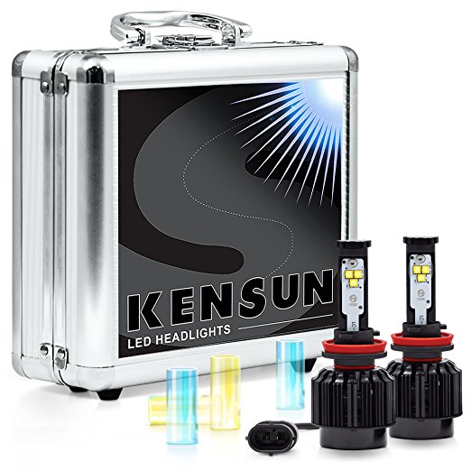 Kensun New Technology All-in-One LED Headlight Conversion Kit (from HID or Halogen) with Cree Bulbs - H8 (H11) - 30W 3000LM x2 - 2 Year Full Warranty