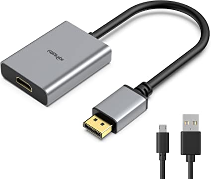 fairikabe HDMI to DisplayPort Adapter 4K 120Hz, HDMI Female to DP Male Converter, Unidirectional HDMI to Display Port Adapter Cable for Xbox Series X, PS4,PS5, PS4 Pro