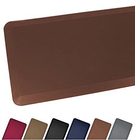 Anti Fatigue Comfort Floor Mat By Sky Mats - Commercial Grade Quality Perfect for Standup Desks, Kitchens, and Garages - Relieves Foot, Knee, and Back Pain, 20x32x3/4-Inch, Chocolate Brown