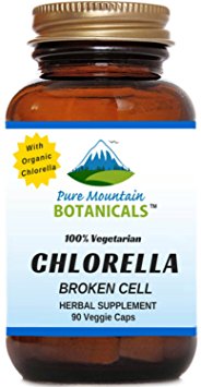 Broken Cell Chlorella Capsules. 90 Kosher Veggie Caps. Now with 500mg Organic Chlorella Vulgaris Powder