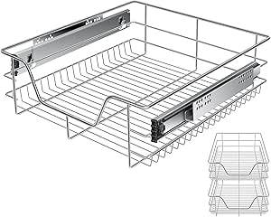 KESSER® Teleskopschublade 2x 50 cm ✓ Küchenschublade ✓ Küchenschrank ✓ Korbauszug ✓ Schrankauszug ✓ Vollauszug ✓ Schublade