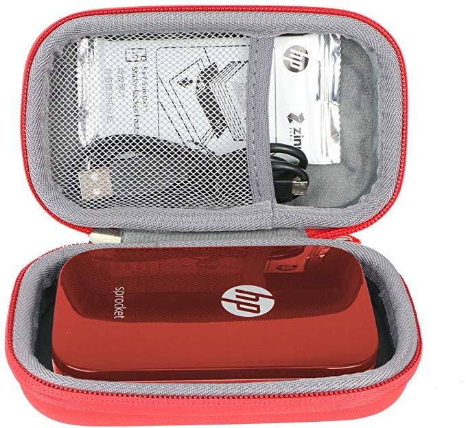 Hard Travel Case for HP Sprocket Portable Photo Printer by co2CREA (Red)