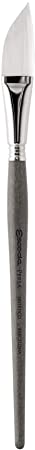Escoda Perla Series 1436 Short Handle Dagger Striper Artist Watercolor Brush, 1/4", White Toray Filament