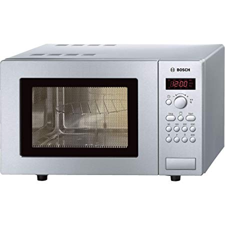 Bosch Series 2 HMT75G451B Brushed Steel Freestanding Microwave with Grill with 17 litres Capacity, 5 Power Levels and LED Display