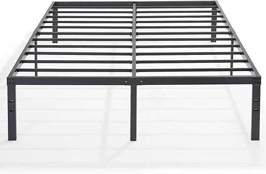 VECELO 16" Full Metal Platform Bed Frame,Heavy Duty Steel Slat/Easy Assembly Mattress Foundation/No Box Spring Needed