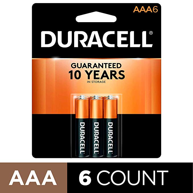 Duracell - CopperTop AAA Alkaline Batteries - long lasting, all-purpose Triple A battery for household and business - 6 Count