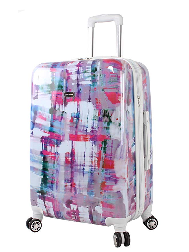 Steve Madden Luggage Large 28" Hardside Suitcase With Spinner Wheels (28in, Plaid)