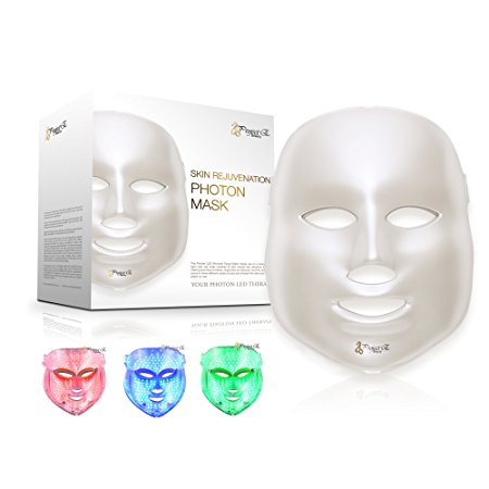 Project E Beauty 3 Color LED Mask Photon Light Skin Rejuvenation Therapy Facial Skin Care Mask