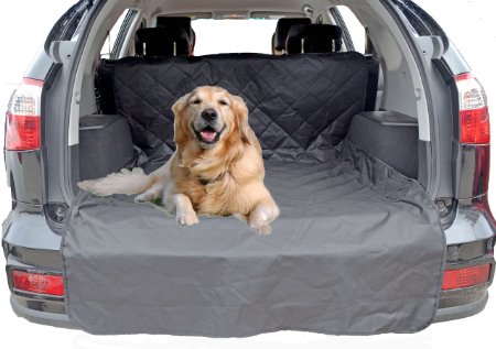 Cargo Liner - Waterproof Durable Material Double Stitched to Stand up to Pets of Any Size and Protect Against Mess from Dirt Children Food and More - 3 Sizes Available Black