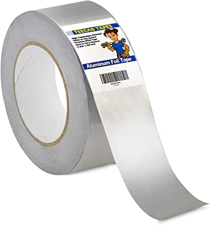 Aluminum Foil Reflective Duct Tape |Industrial Grade | Heavy-Duty HVAC Aluminum Metal Duct Tape for Metal Pipes | Air Vents | Furnace | AC Units | Sealing & Patching | 2 Inch x 150feet, 3.4 Mil