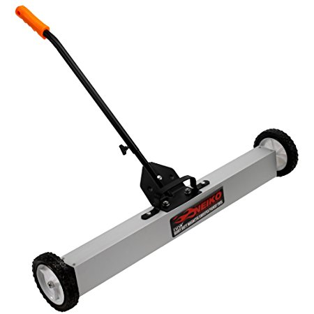 Neiko 53418A 36-Inch Magnetic Pick-Up Sweeper with Wheels | 30-LBS Capacity