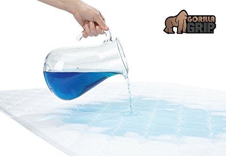 The Original GORILLA GRIP Non-Slip Incontinence Pad for Bed Wetting (52”x 34”), Maximum Absorbency, Slip Reducing Backing, Extra Soft Top Layer, Machine Washable, Perfect for Adults and Children