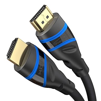 8K HDMI 2.1 Cable – 6ft/2m – Ultra High Speed HDMI Cord, Officially Licensed & Designed in Germany (HDMI 2.1 Certified, 8K@60Hz, HDMI eARC, Perfect for PS5/Xbox/Switch, Blue/Black) – CableDirect