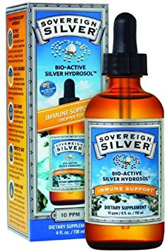 Sovereign Silver Bio-Active Silver Hydrosol for Immune Support - 10 ppm, 4oz (118mL) - Dropper
