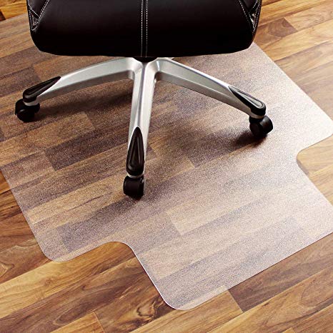 FRUITEAM Heavy Duty Office Desk Chair Mat, Non-Breakable Hard Floor Chair Mat, Transparent PVC Non-toxic Floor Protector, 36x48 inch Desk Chair Mat BPA Free Anti Slip PVC Multi Purpose (Office, Home) Floor Protector