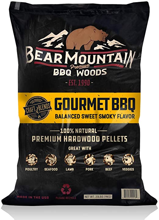 Bear Mountain BBQ FK90 Craft Blends All Natural Smoky Hardwood Gourmet Blend Smoker Pellets, 20 Pound Bag