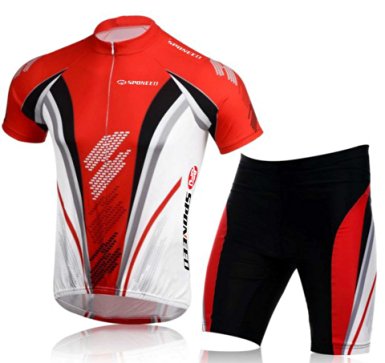 Men's Bicycling Jersey Bike Cloth Suits Padded Cycling Shorts