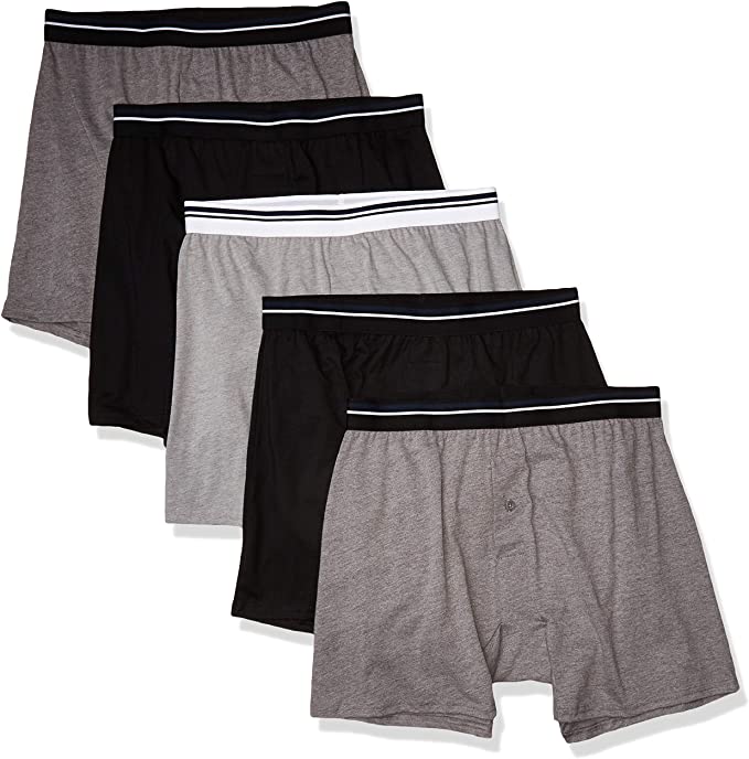 Amazon Essentials Men's 5-Pack Knit Boxer Short